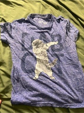 Extreme Kids' Blue Graphic Short Sleeve Tee with Cat Print